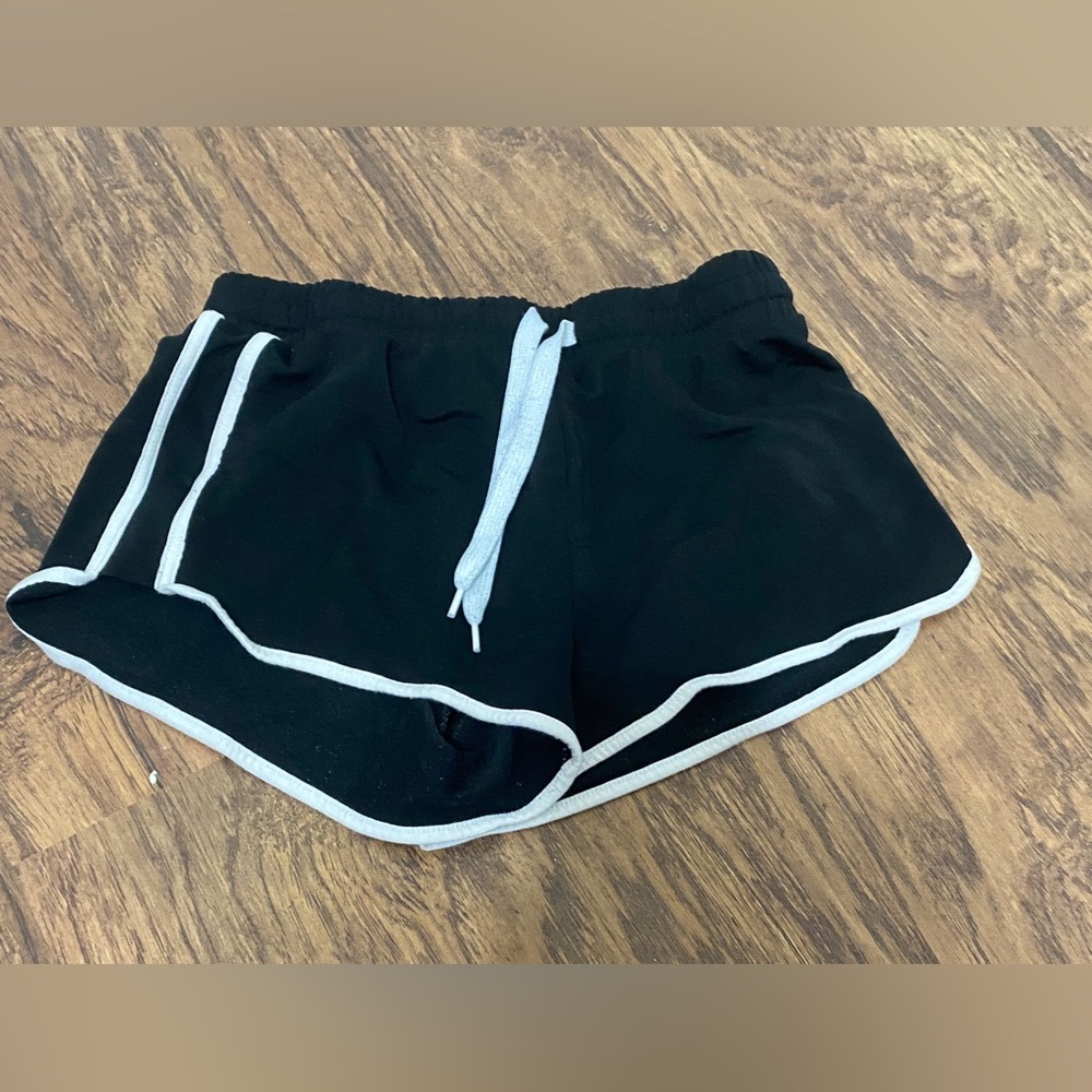 black shorts